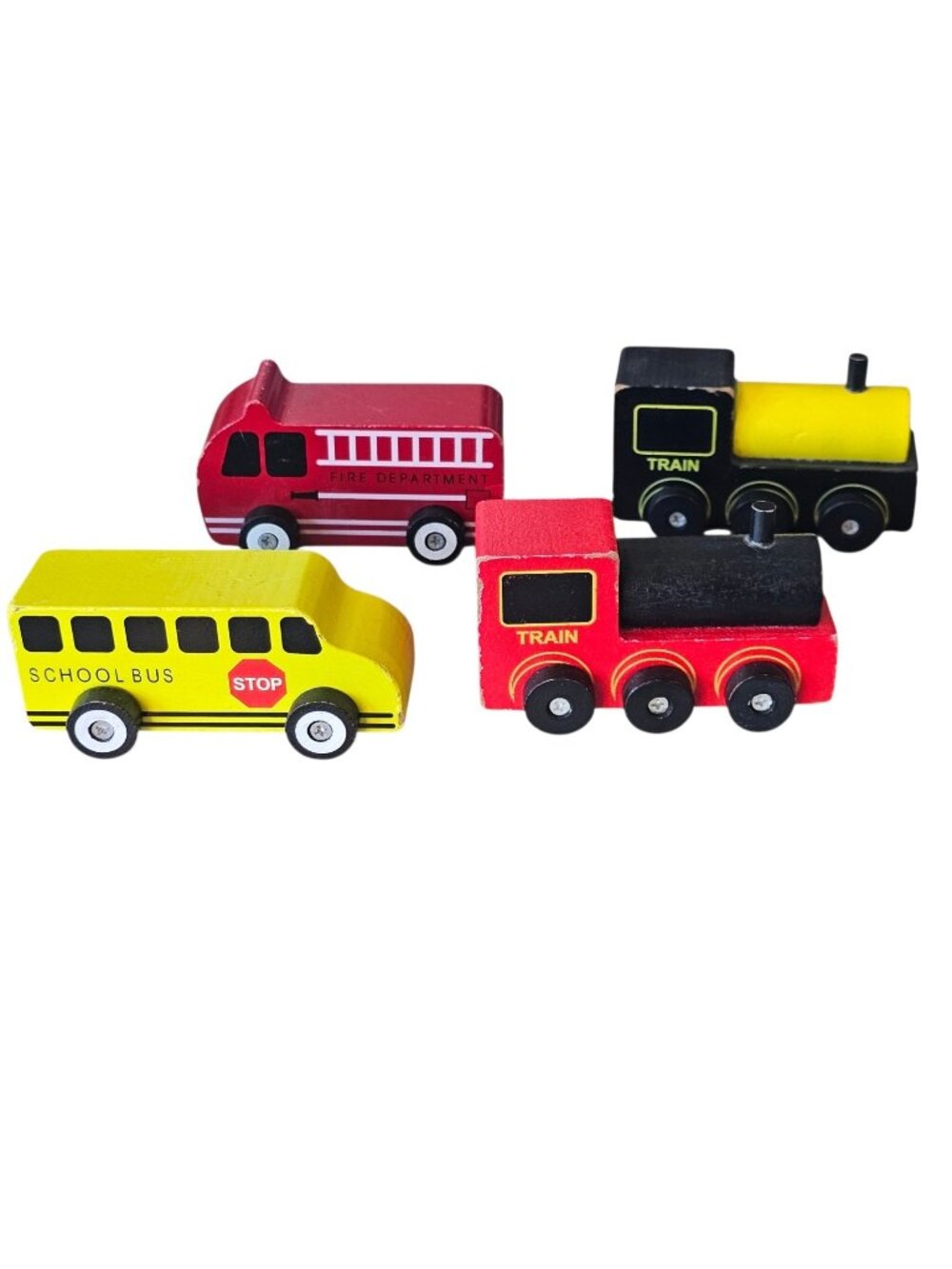 Greenbrier International School Bus Train‎ Engine Fire Truck Wood Vehicles